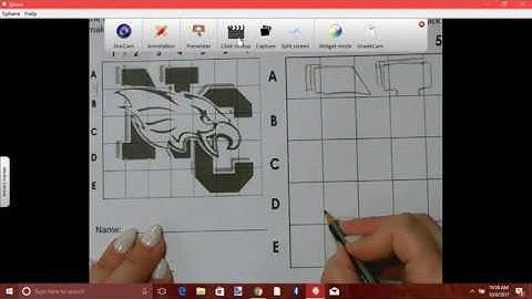 How to Enlarge a Photo using a grid, Part 1. NCMS Eagle Worksheets