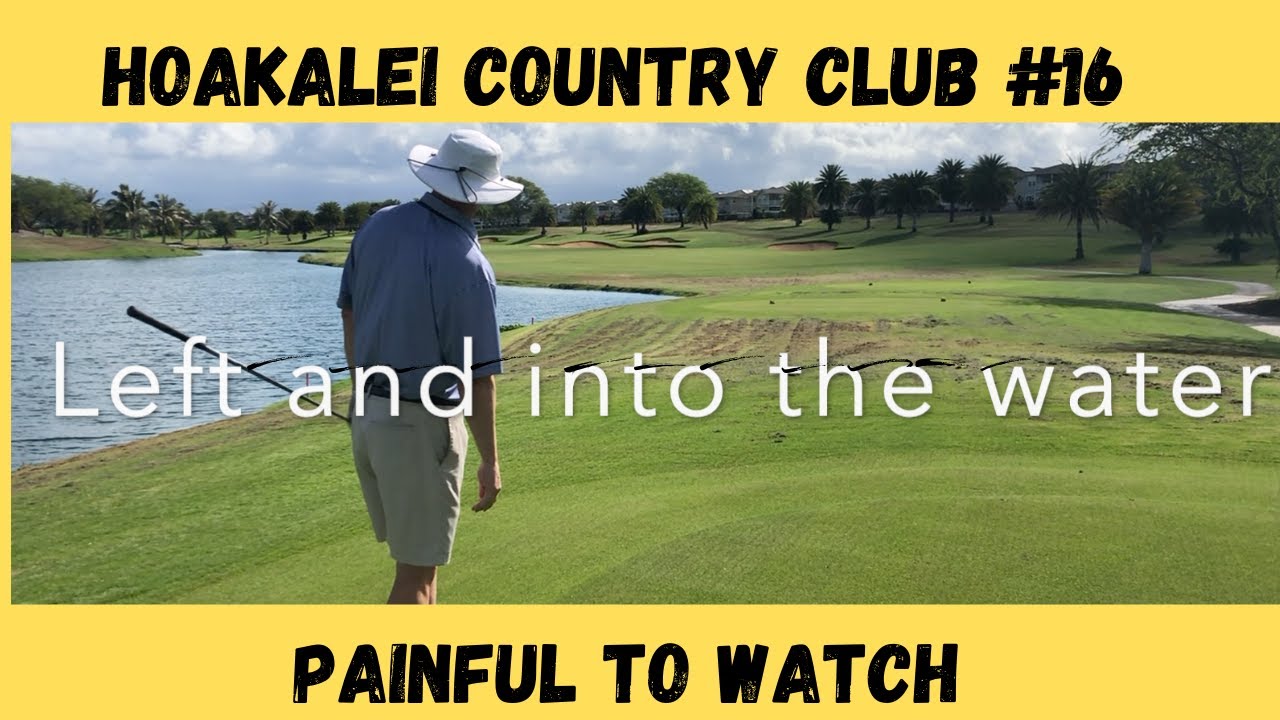 This is a hard golf hole Hoakalei Country Club 16 Hawaii Golf