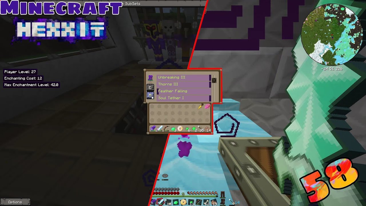 Minecraft Hexxit [Ungeschnitten] #58 Soul tether auf Thiefrüstung - YouTube