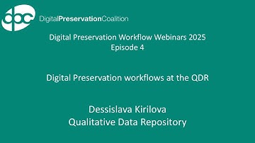 Digital Preservation workflows at the QDR