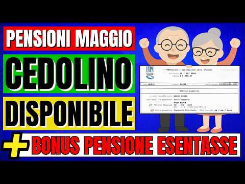 Video Pensioni Maggio 2026 Consulta Il Cedolino Online + Bonus Pensione Esentasse!