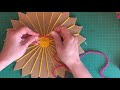 Cardboard Loom Circle Weaving