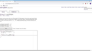 String 3 (sumDigits) Java Tutorial || codingbat.com
