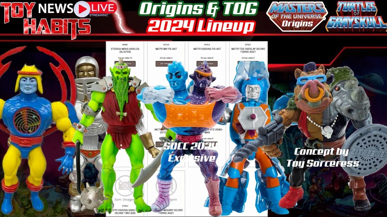 MOTU Origins & Turtles of Grayskull Lineup + SDCC 2024 Exclusive Two