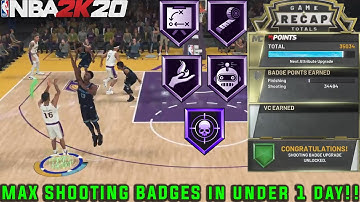 *NEW* FASTEST WAY TO GET EVERY SHOOTING BADGE ON NBA 2K20! UNLOCK THEM ALL IN 1 HOUR! AFTER PATCH 10