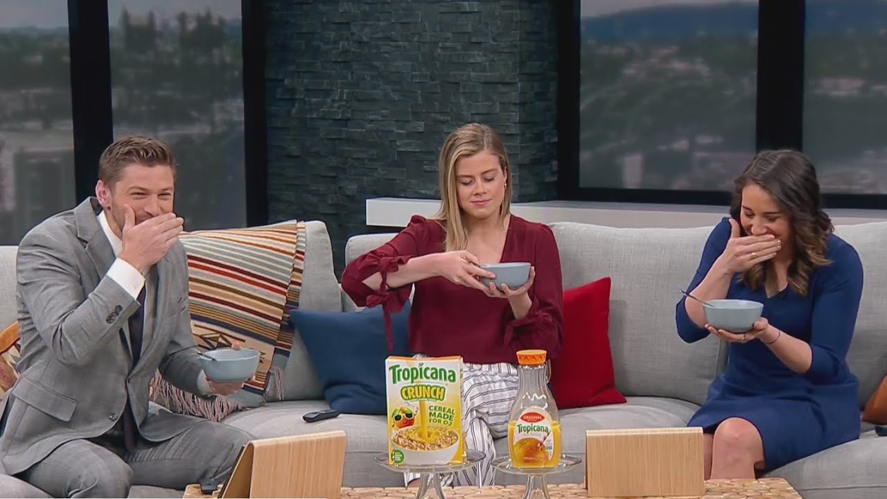 AM Extra tries Tropicana's new cereal for orange juice