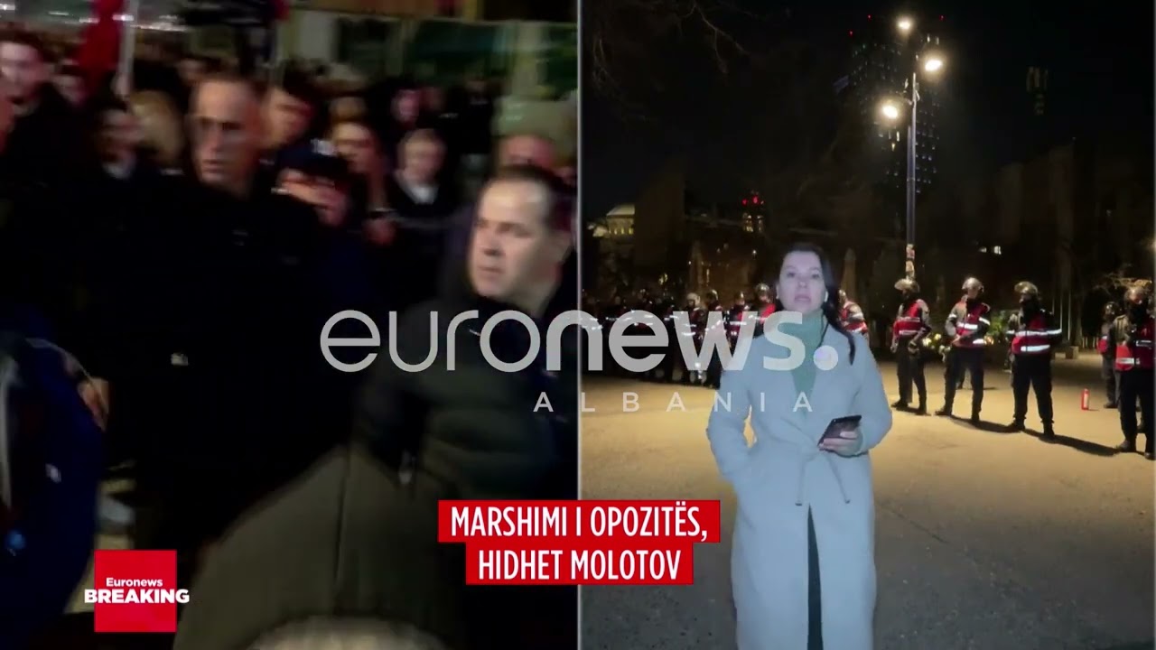 Rrethohet PS nga POLICIA! Protestuesit e PD afrohen drejt qendrës. Gazetarja Cami jep detajet