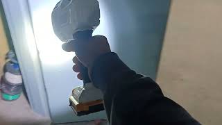 hard 20v spot light to dewalt 20v  batteries. yes it's possible.