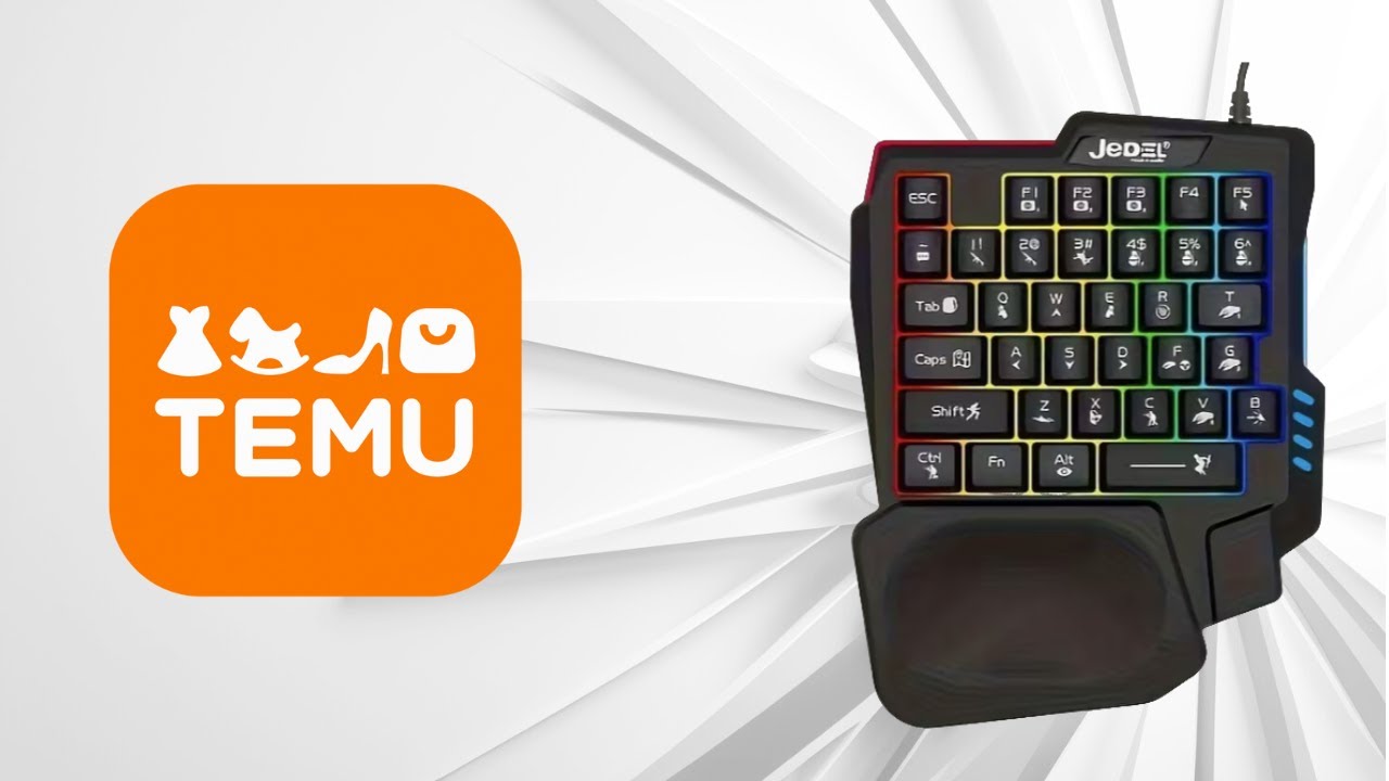 むぅ ASMR Unboxing: K601 Single-Handed Gaming Keyboard from TEMU (No