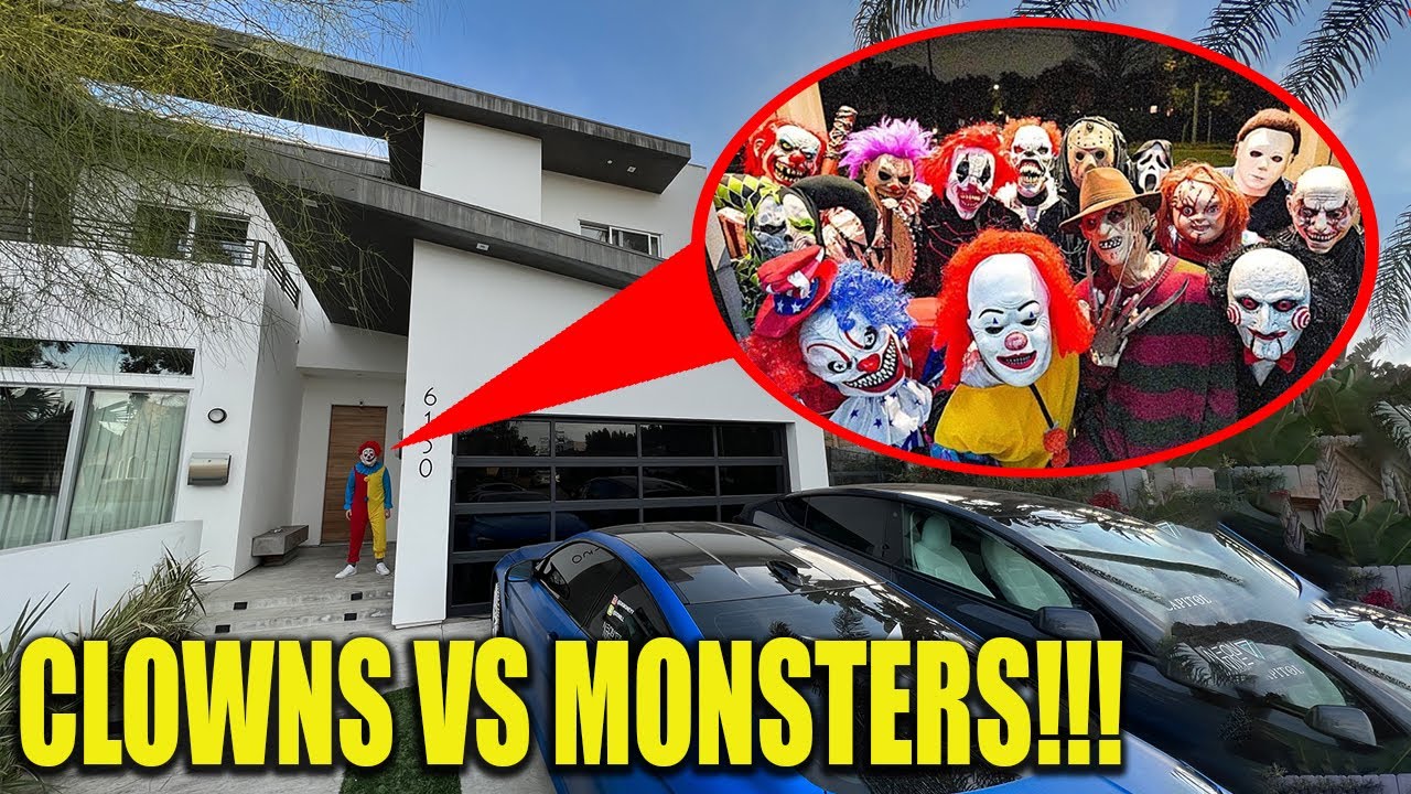 CLOWN ARMY VS THE MONSTERS AT STROMEDYS HOUSE ( THE END OF THE WORLD IS COMING )