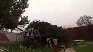 Sketchy old backyard zipline FAIL!!