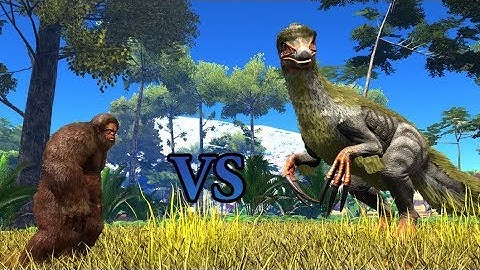 Gigantopithecus VS Therizinosaurus || ARK: Survival Evolved || Cantex