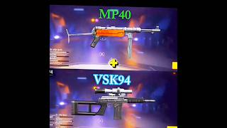 🔥 MP40 vs VSK94 🔥 কোন গানটা বেশি শক্তিশালী? | Free Fire Gun Comparison #shorts