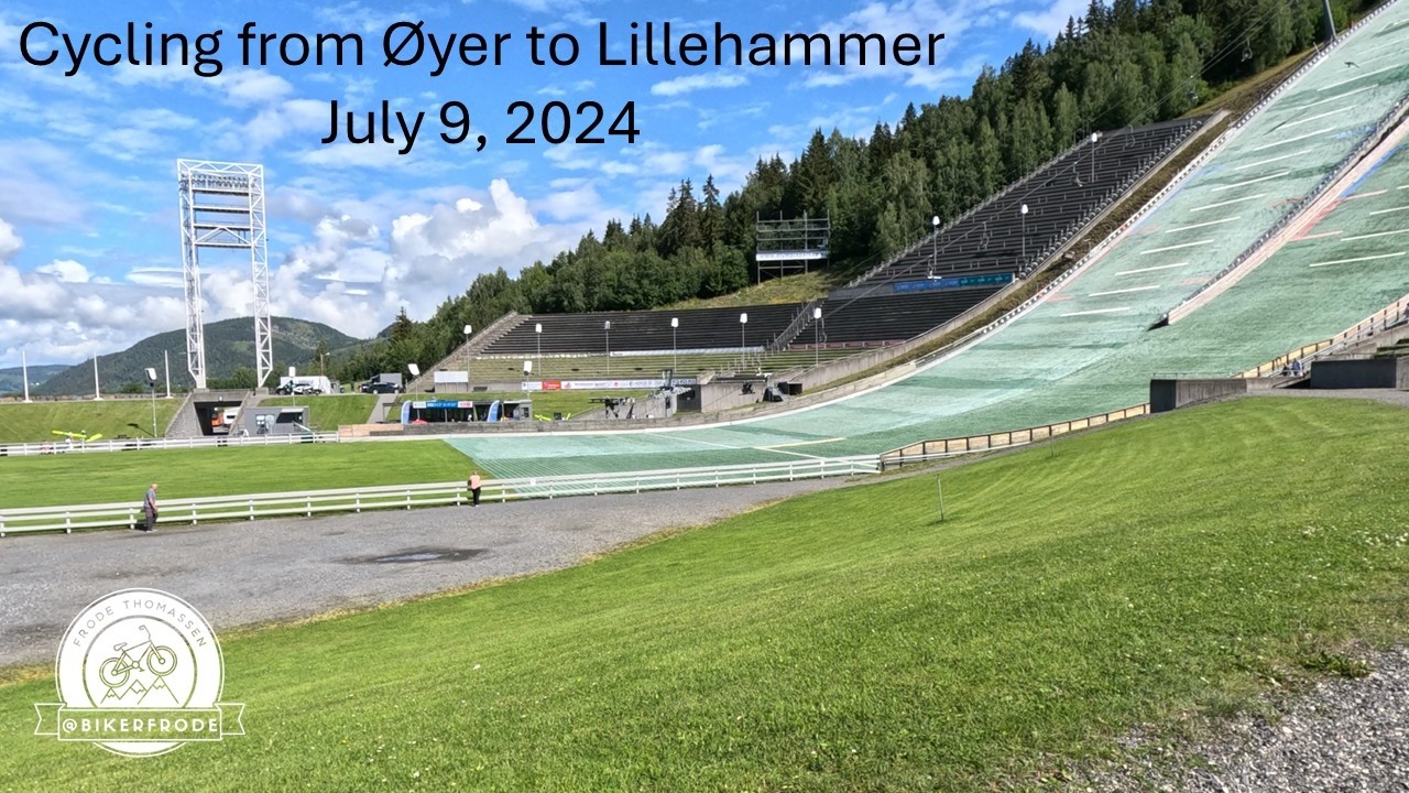 Летние прыжки с трамплина в Лиллехаммере! 🚴‍♂️⛷️Подъем по склонам к Олимпийской арене 9 июля 2024 г.