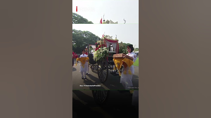 Duplikat Bendera Merah Putih dan Naskah Proklamasi Dibawa ke istana Diiringi Kirab Budaya #shorts
