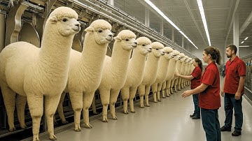 How Alpaca Farming Produces Millions of Pounds of Luxury Wool | From Shearing to Factory Processing