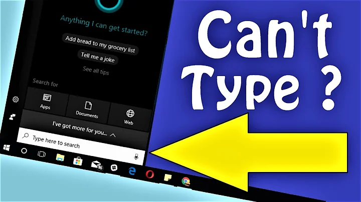 Can't type in windows 10 search bar FIXED (English) How to fix Windows 10 Search Bar not working