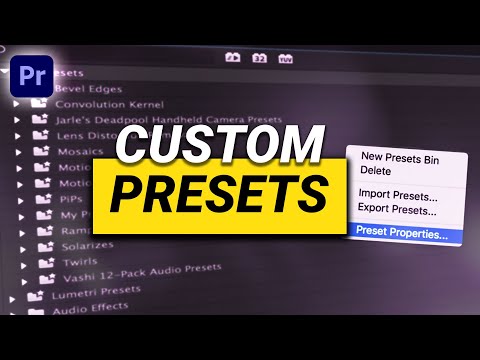 How to Create CUSTOM PRESETS (Premiere Pro Tutorial)