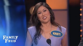 BLANK ME! | Celebrity Family Feud | OUTTAKE