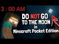 I FOUND HEROBRINE ON THE MOON AT 3:00 AM in Minecraft Pocket Edition!!