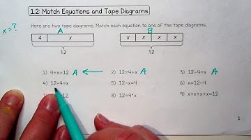 6 1 2 Match Equations and Tape Diagrams