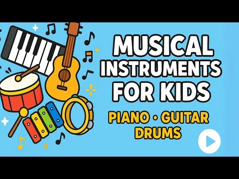 Musical Instruments for Kids 🎹🥁 | Piano, Guitar, Drums & Fun Preschool Music Video | Luli TV