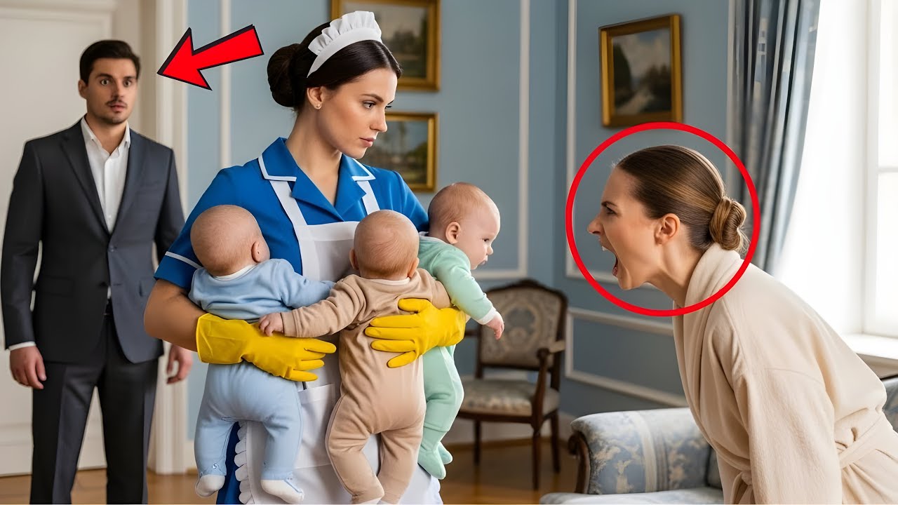 Богатый олигарх спрятался, чтобы проверить девушку с тройняшками… но уборщица раскрыла всё