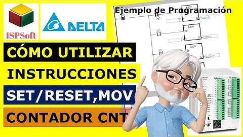 Cómo utilizar instrucciones SET RESET MOV TMR CNT en ISPSOFT, PLC Delta. 😊👍
