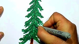 رسم شجرة بكل سهولة دقيقة فقط