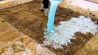 Scraping Inches of Solid Gray Mud Off an Abandoned Fluffy Rug! | ASMR Videos
