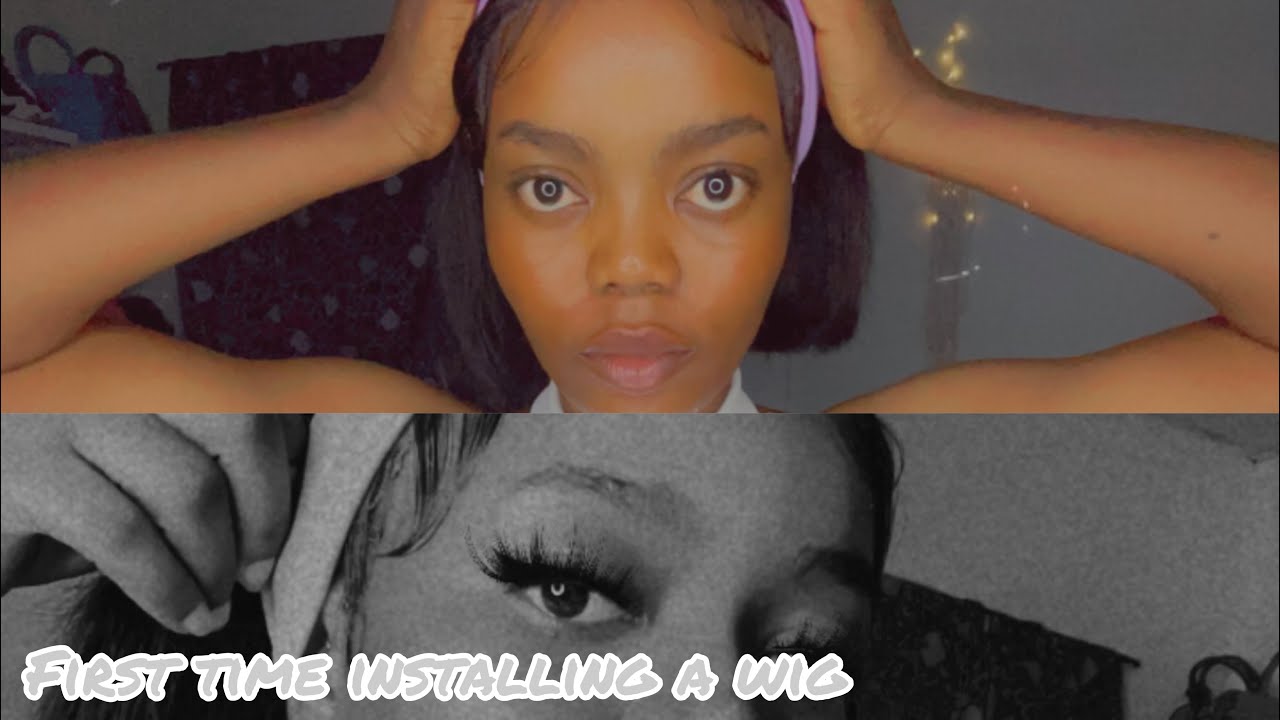 My first time installing a lace frontal wig myself | Storytime - YouTube