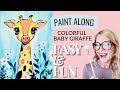 🦒 Paint a Cute Baby Giraffe | Easy Acrylic Tutorial 🎨✨