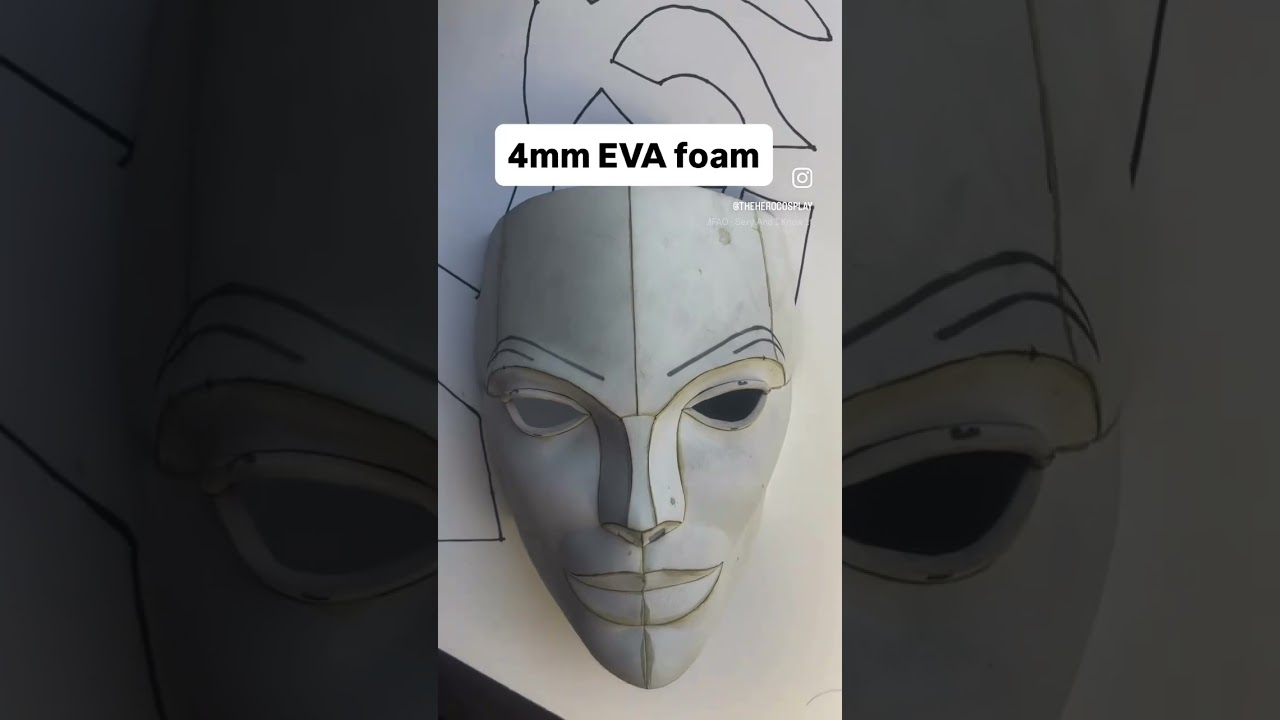 EVA foam mask #evafoam #evafoamcosplay #foamart #foamsmith #foamcraft #artdiy #cosplaydiy #cosplay