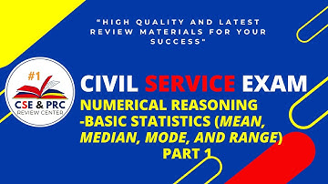 Civil Service Exam Drill for 2024 (NUMERICAL REASONING - BASIC STATISTICS  Part 1
