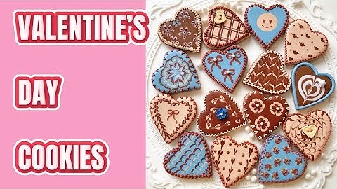 💕15 SIMPLE VALENTINE’S DAY COOKIES~Satisfying Cookie Decorating with Royal Icing~Wet on Wet