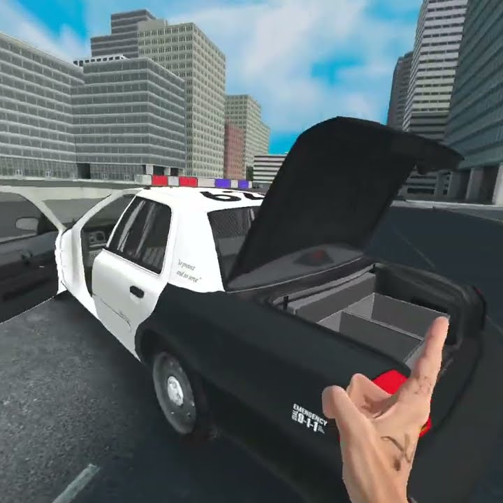 Police car #gaming #vrheadsets #bonelab - YouTube