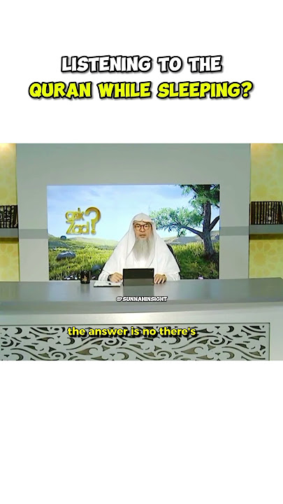 Is it permissible to listen to the Quran while going to sleep? #islamicvideo #assimalhakeem #sunnah