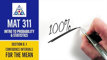 Confidence Intervals for the Mean - Std Dev known (Section 6.1)