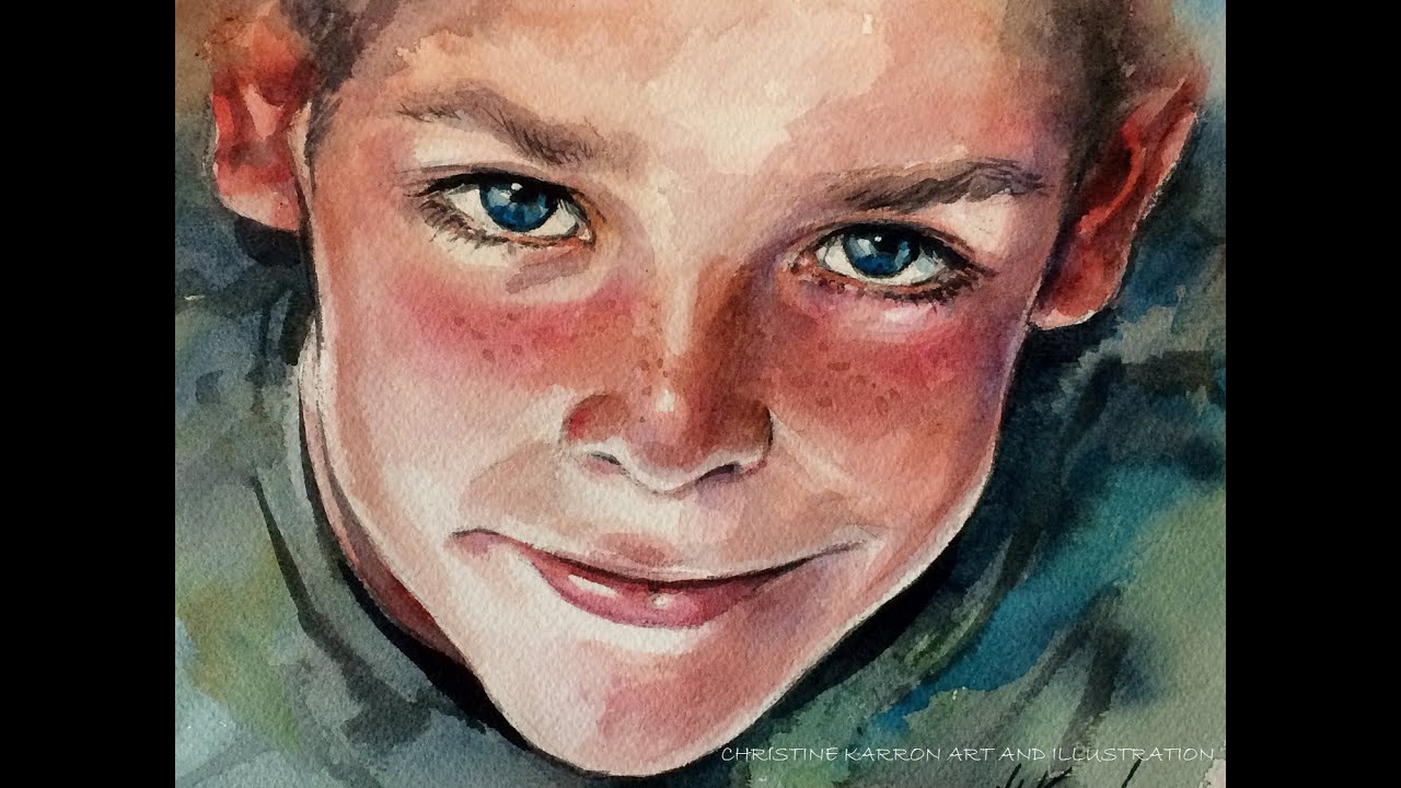 Портрет спид. Boy with Blue Eyes portrait Art.