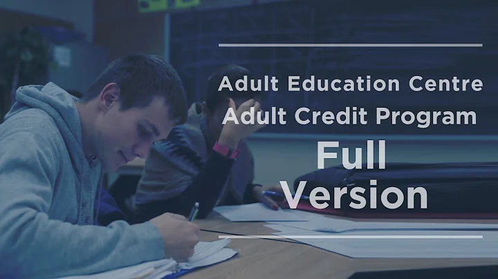 Welcome to the Adult Education Centre, Adult Credit Program - DayDayNews