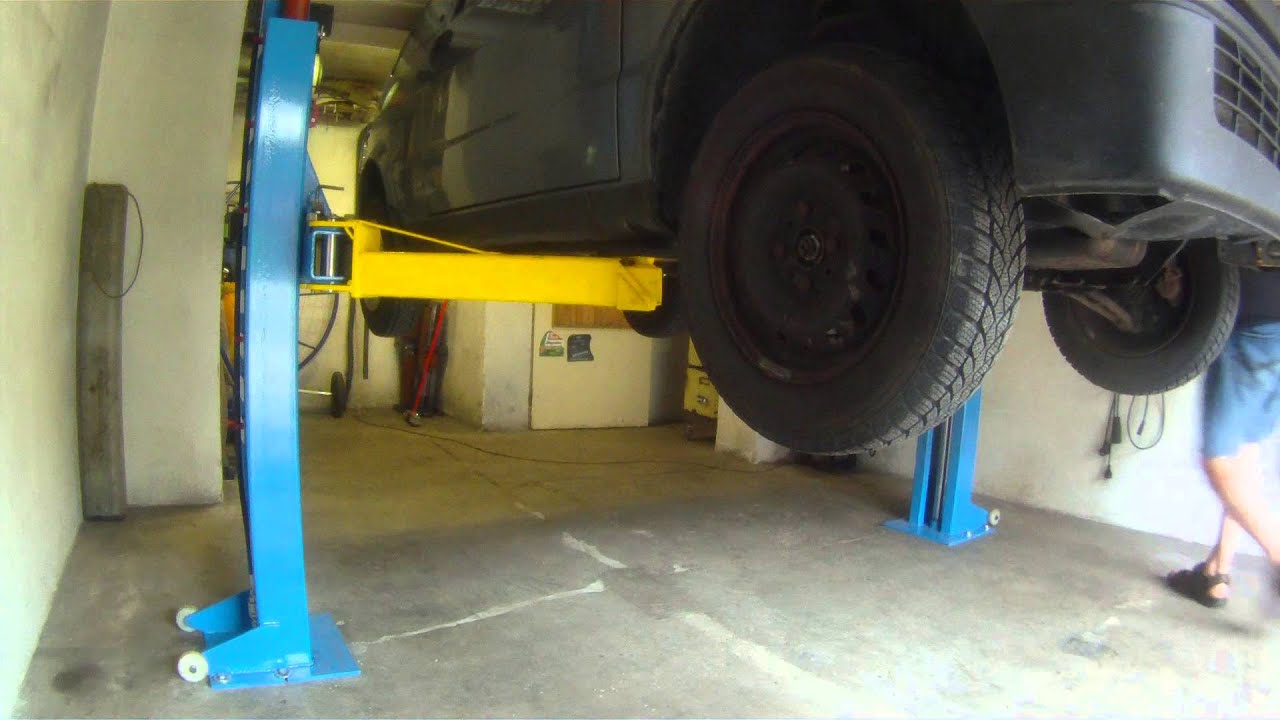 Homemade Two Post Hydraulic Lift Youtube