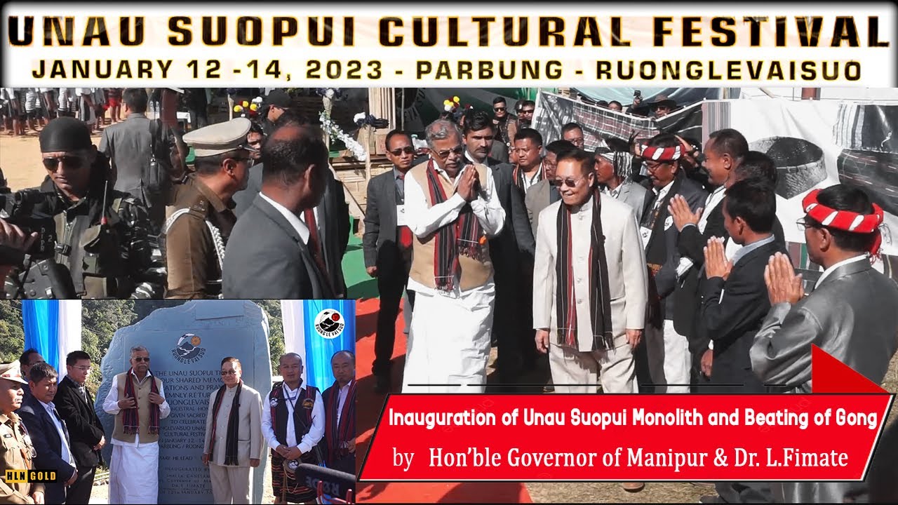 Торжественное открытие монолита Унау Суопуи и удары в гонг от Шри Ла. Ганешана и доктора Л. Фимат...