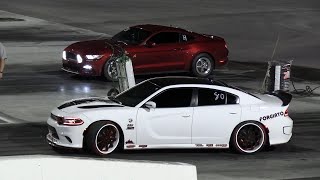 Mustang Ecoboost Vs Dodge Charger 392 And Hellcat Vs Ecoboost - Drag Racing