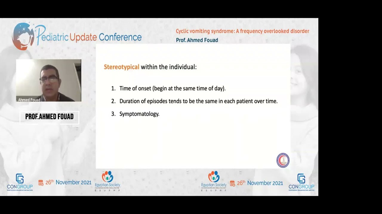 Cyclic Vomiting Syndrome Dr Ahmed Fouad