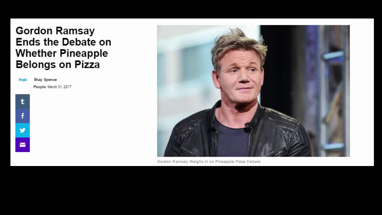 Gordon Ramsay Ends the Debate on Whether Pineapple Belongs on Pizza