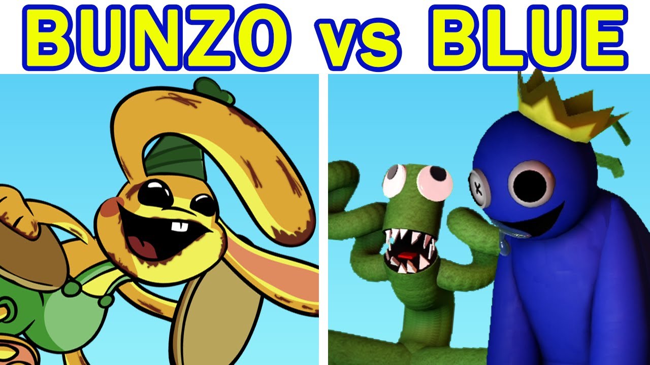 VS Bunzo Bunny Poppy Playtime, every turn is a new character BLUE, GREEN, P...