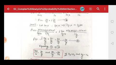 EC Complex Analysis probability distribution and statistical methods Module 01 L No  03 1