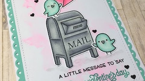 Valentine Card | Lawn Fawn Love Letters | Spectrum Noir