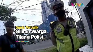 Nggak Bawa STNK, Polisi Kabur Saat Ditilang Warga