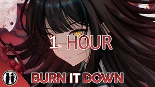 Download lagu Nightcore - Burn It Down (Lyrics) 1 HOUR